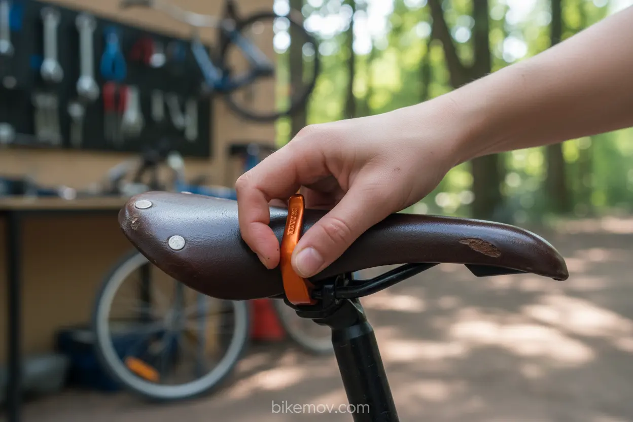 Ajuste incorreto do selim Ajustando o selim da bicicleta