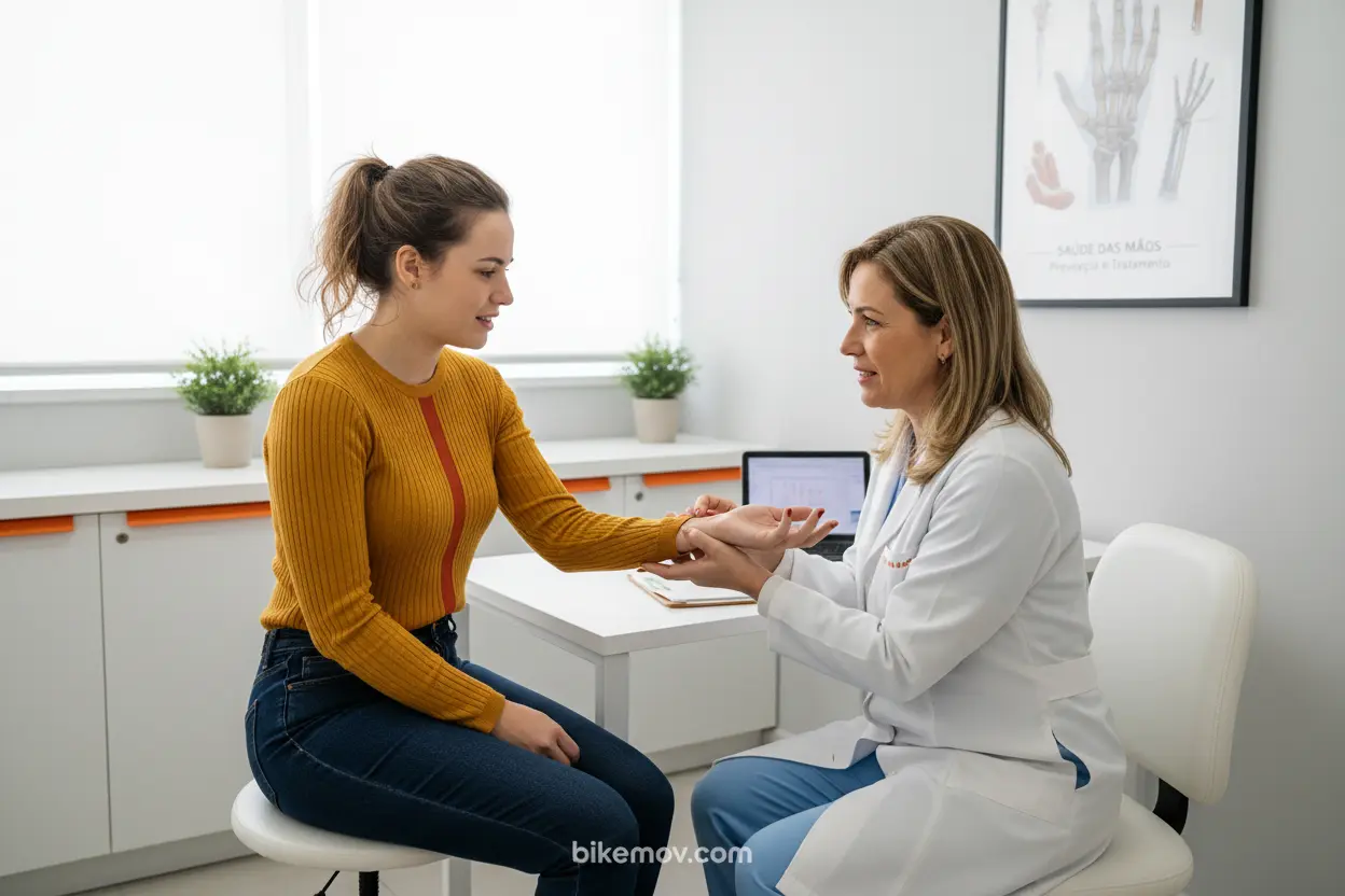Consulta Médica para Mãos Dormentes Mãos dormentes ao pedalar - consulta médica.