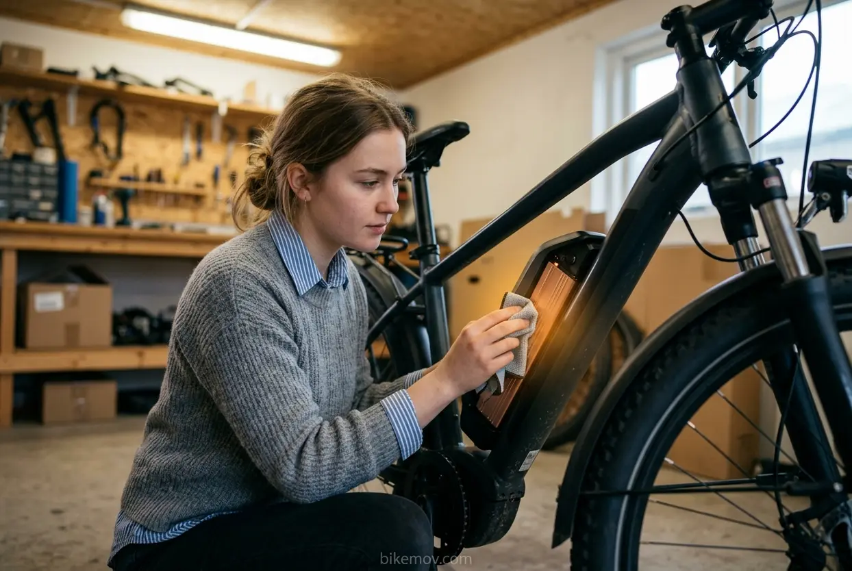 Manutenção da Bateria de Bike Limpeza e manutenção da bateria de bicicleta elétrica