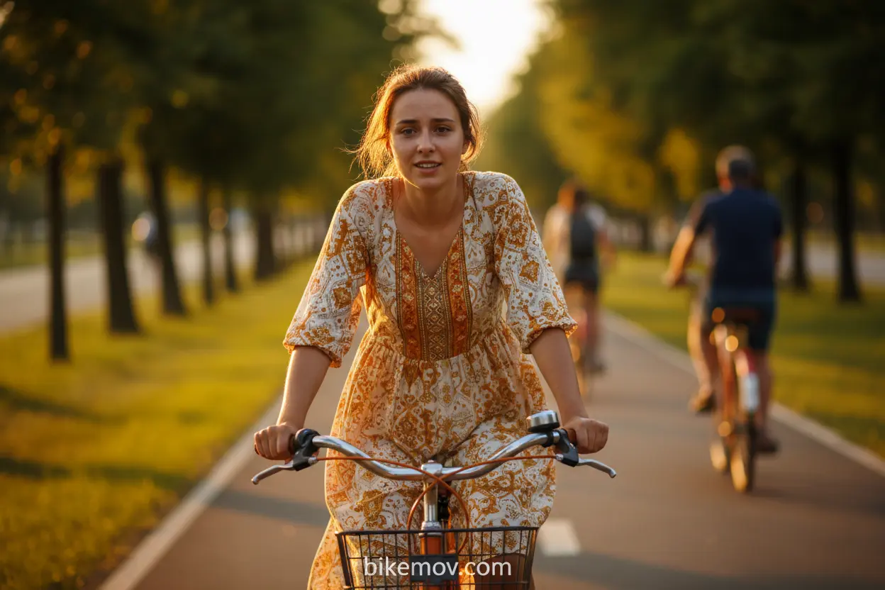 Ciclista com mãos dormentes ao pedalar.