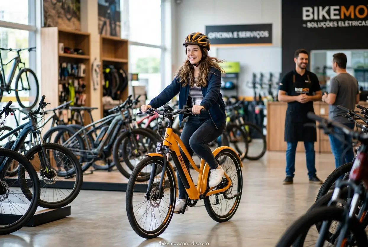 Testando sua bicicleta elétrica antes de comprar Como escolher sua primeira bicicleta eletrica testando modelos