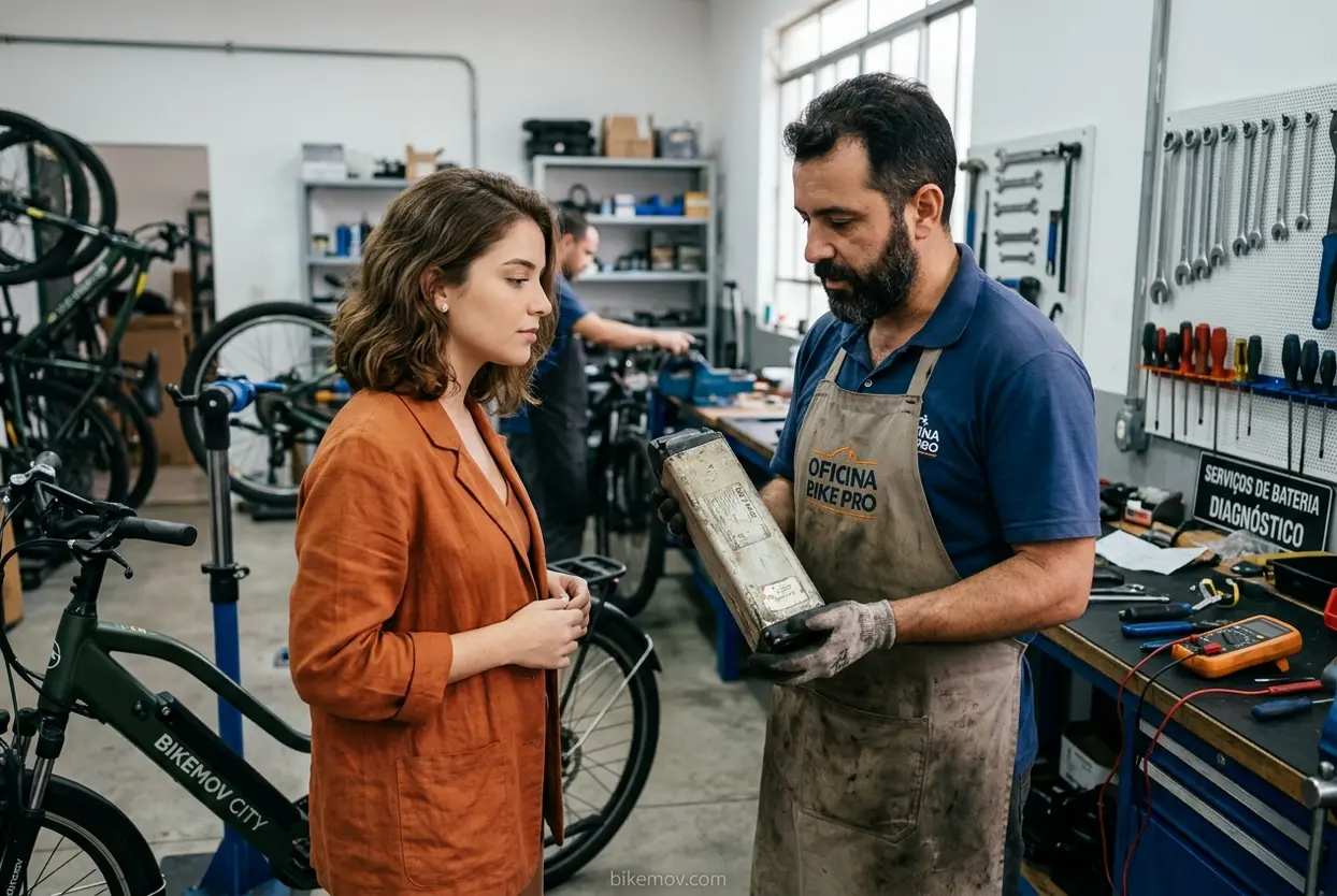 Sinais de desgaste da bateria da ebike Autonomia da bateria da ebike com sinais de desgaste